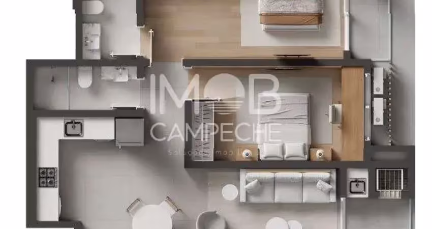 Apartamento com 2 quartos à venda na Rua Gilmar Darli Vieira, 80, Campeche, Florianópolis