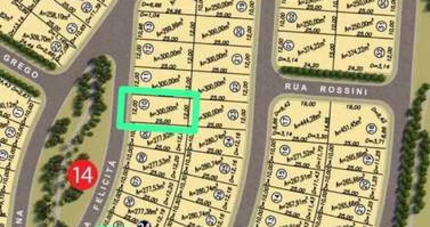 Vendo lote Jardins Parma FGR, 300 m2, Rua felicitá  Lote à Venda, 300 por R$ 279.000 no setor Residencial Marília TA22327