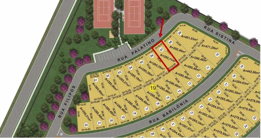 Ágio Jardins Roma _19-07 Lote à Venda, 285.11 por R$ 417.091,08 no setor Residencial Marília - Jardins Roma FL23642