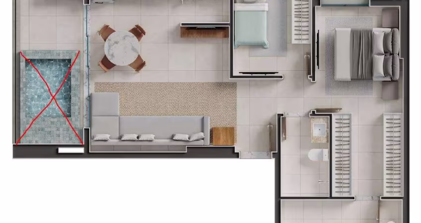Ágio  VENDO ÁGIO GAUDI ANDAR ALTO  Apartamento com 2 Quarto(s) e 2 banheiro(s) à Venda, 80.94 por R$ 1.133.500 no setor Setor Bueno FL24413
