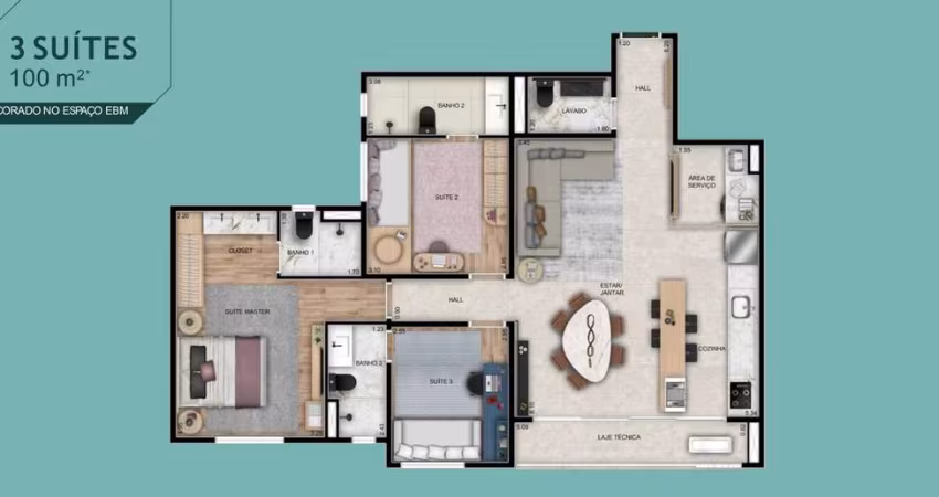 WISH TRINTA E SETE 37 OPORTUNIDADE Apartamento com 3 Quarto(s) e 4 banheiro(s) à Venda, 104 por R$ 750.000 no setor Setor Bueno AD24544