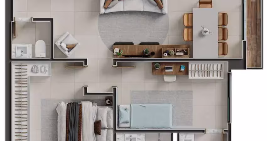 Ágio emirates flamboyant 2 suítes com 75m2  apartamento com 2 quarto(s) e 3 banheiro(s) à venda, 75 por r$ 806.000 no setor jardim goiás vn25425