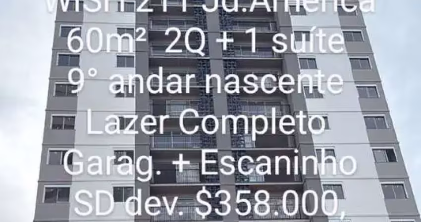 Ágio wish jd. américa apartamento com 2 quarto(s) e 2 banheiro(s) à venda, 60 por r$ 483.000 no setor jardim américa st27886