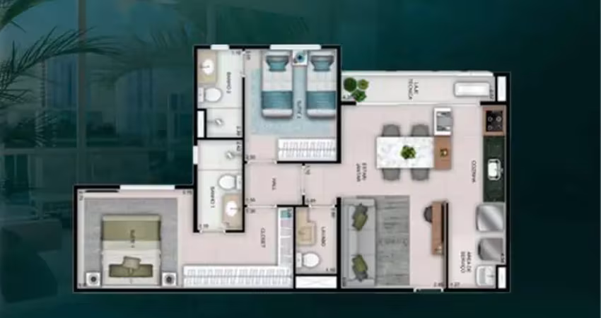 Wish vaca brava 2 suítes apartamento com 2 quarto(s) e 3 banheiro(s) à venda, 69 por r$ 685.000 no setor setor bueno au30651