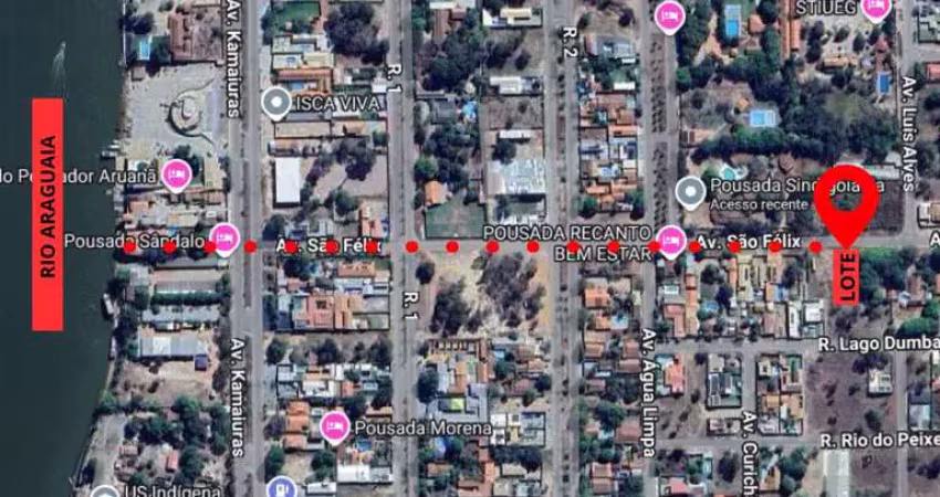 Lote 500m² em aruanã, próximo ao rio araguaia e saída pra os 2 lados da quadra. lote à venda, 500 por r$ 120.000 no setor loteamento karajas in31846