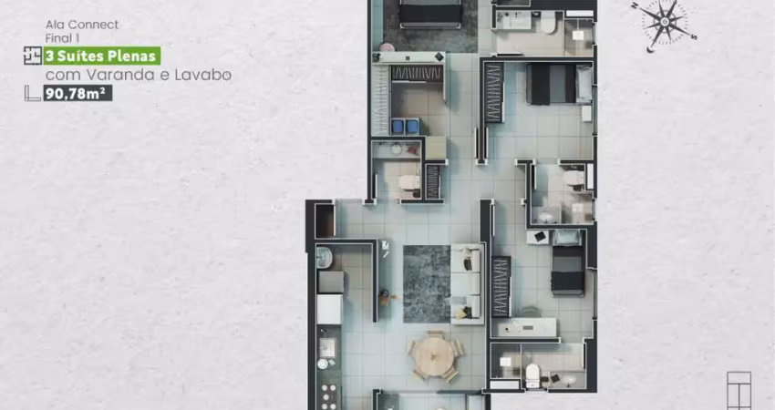Ágio b. great nova suíça 3 quartos - valor de oportunidade apartamento com 3 quarto(s) e 4 banheiro(s) à venda, 91 por r$ 828.334,08 no setor parque amazonia ta31817