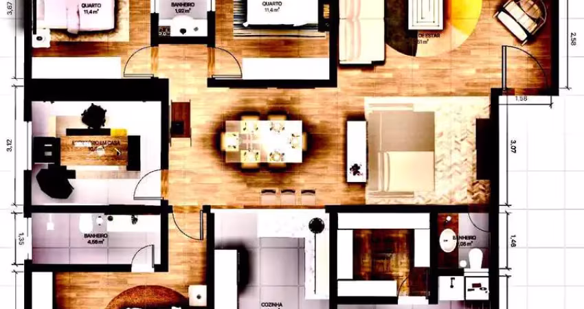 Apartamento a venda com 160m², 3 quartos + office  apartamento com 3 quarto(s) e 3 banheiro(s) à venda, 160 por r$ 800.000 no setor setor oeste st32330