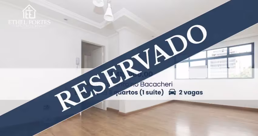 Apartamento à venda no bacacheri | 3 quartos (1 suíte) | reformado | 2 vagas | face norte ensolarado