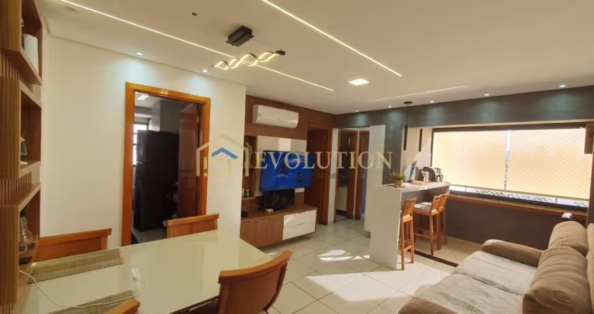 Apartamento 100% mobiliado.