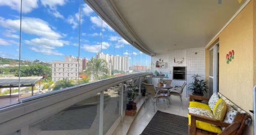Apartamento alto padrão à venda na Rua do Retiro, Jundiaí-SP: 3 quartos(1suíte master), Varanda Gourmet, 4 vagas+depósito, 187m².