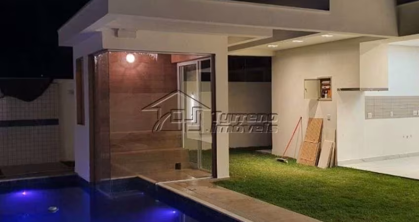 Sobrado novo no Alphaville com 4 suítes e excelente área gourmet