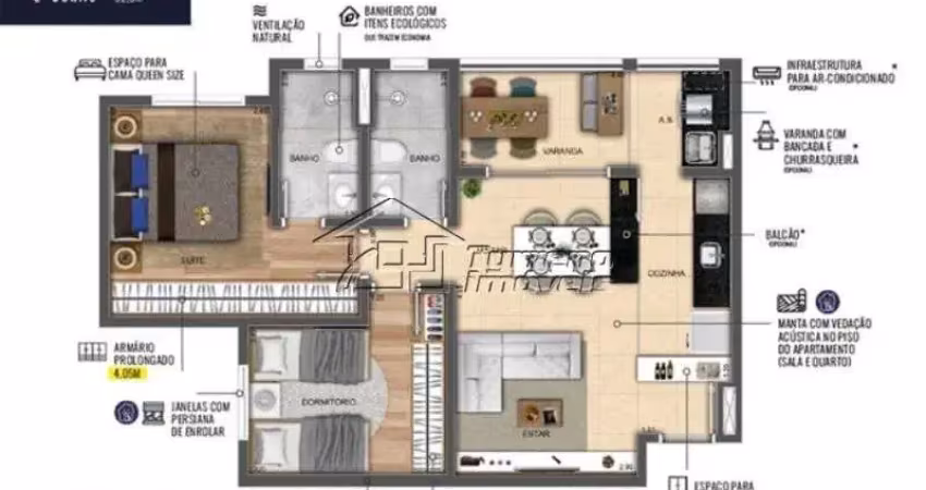 Apartamento na zona sul de São José dos Campos