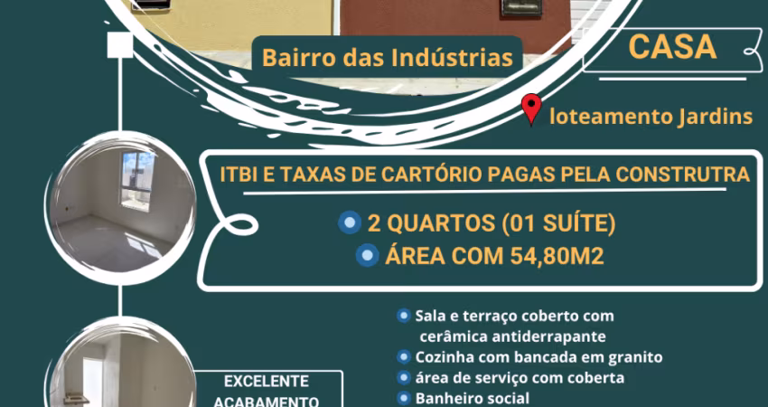 Excelente casa no bairro das Industrias, acabamento diferenciado.