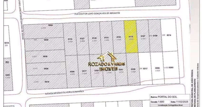 Terreno à venda, 384 m² por r$ 395.000, em rua calçada - portal do sol - joão pessoa/pb