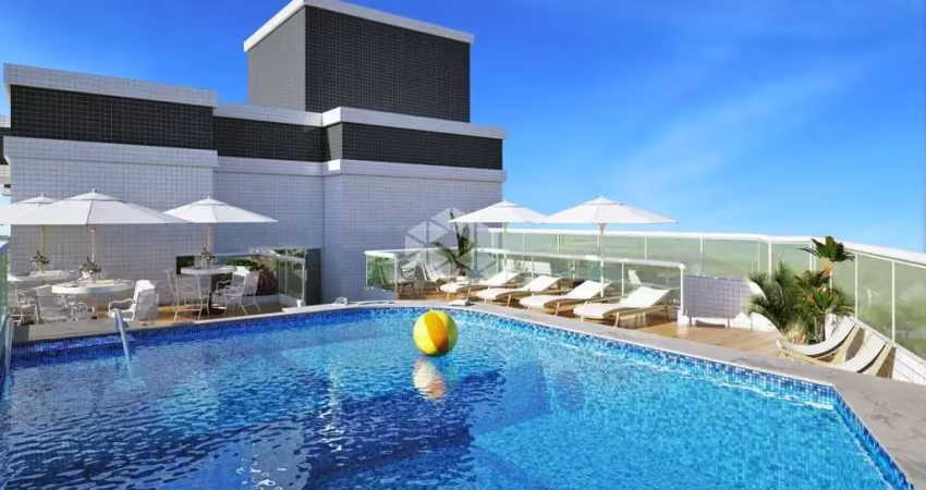 APARTAMENTO 01 DORMITÓRIO, SACADA COM CHURRASQUEIRA, 01 VAGA. VILA MIRIM, PRAIA GRANDE SP.
