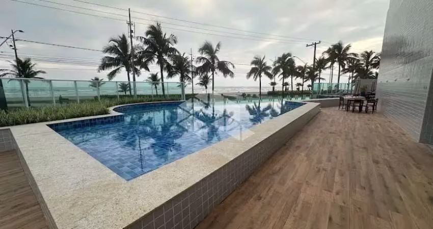 Apartamento novo na praia. 02 dorms. (01 suite) sacada gourmet, 77,00 m² área útil, 01 vaga. caiçara / praia grande sp.