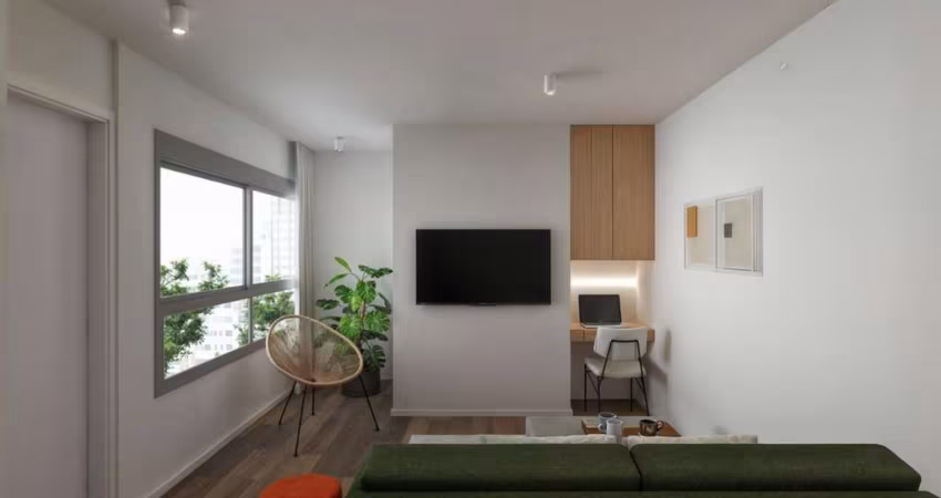 Apartamento tipo para venda com 1 quarto, sendo 1 suíte, 37m²