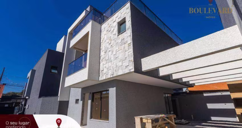 Sobrado novo em condomínio fechado com 3 suítes à venda, 208 m² por R$ 1.290.000 - Jardim das Américas - Curitiba/PR