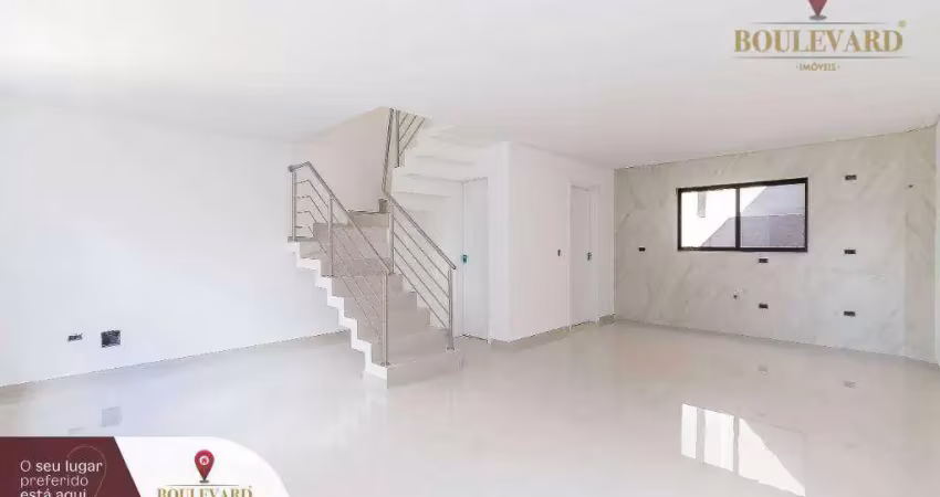 Sobrado novo, interno com 3 dormitórios à venda, 91 m² por r$ 530.000 - santa cândida - curitiba/pr