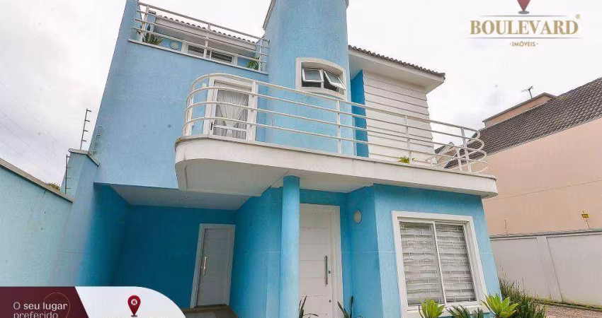Sobrado de frente para a rua no Residencial Pádova, com 3 dormitórios à venda, 163 m² por R$ 745.000 - Santa Felicidade - Curitiba/PR