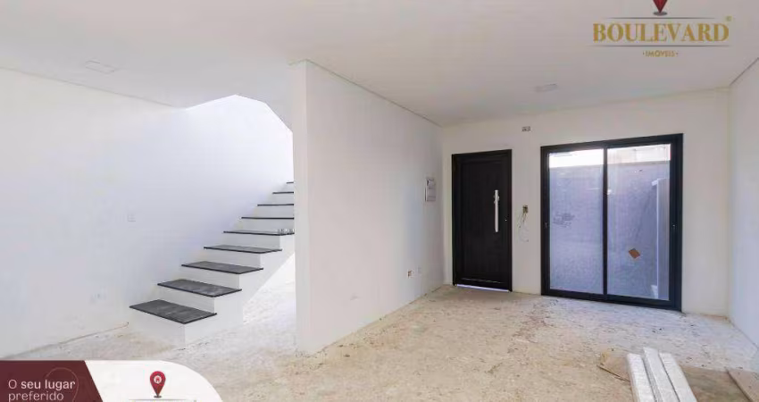 Sobrados novos em condomínio fechado, com 3 dormitórios à venda, 110 m² por R$ 699.000 - Xaxim - Curitiba/PR