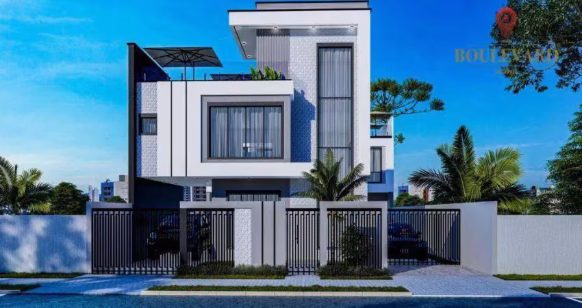 Sobrado novo de rua, com 3 dormitórios à venda, 140 m² por R$ 1.100.000 - Jardim das Américas - Curitiba/PR