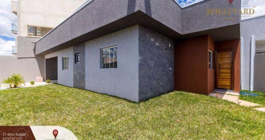 Casa térrea de esquina com quintal e 2 dormitórios à venda, 75 m² por R$ 495.000 - Jardim Cláudia - Pinhais/PR