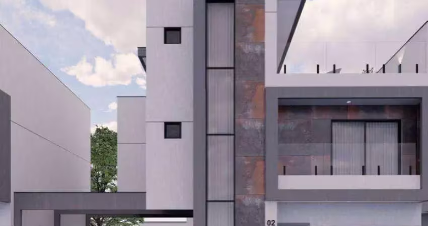 Sobrado novo em condomínio fechado com 3 dormitórios à venda, 129 m² por R$ 898.000 - Capão Raso - Curitiba/PR