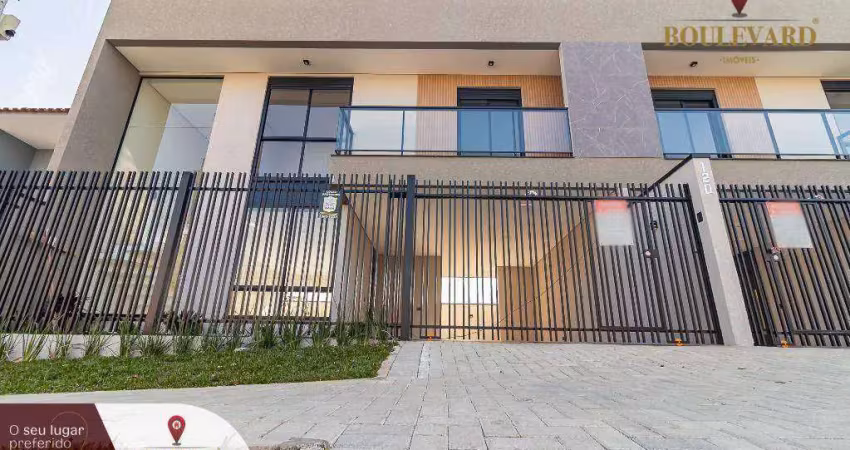 Sobrado novo de frente para a rua com 3 dormitórios à venda, 155 m² por r$ 962.000 - cidade jardim - são josé dos pinhais/pr