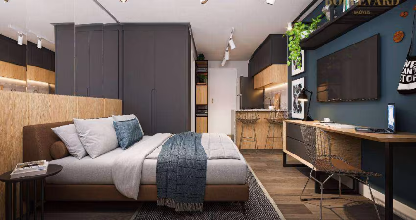 Studios na planta com 1 dormitório à venda, 21 m² por R$ 399.140 - Centro - Curitiba/PR