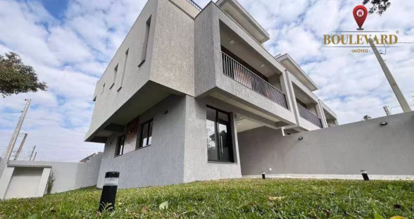 Sobrado novo de esquina com 3 dormitórios à venda, 196 m² por r$ 1.145.000 - guabirotuba - curitiba/pr