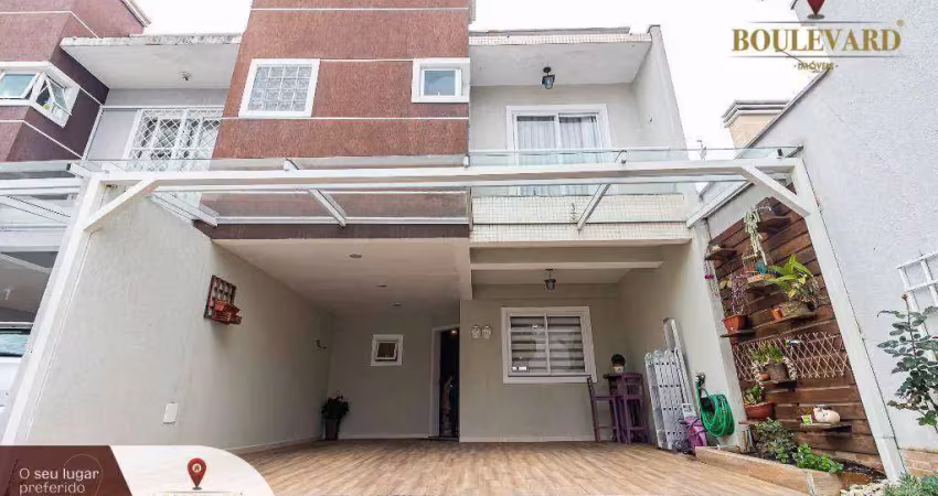 Sobrado em condomínio fechado com 3 dormitórios à venda, 144 m² por r$ 730.000 - xaxim - curitiba/pr
