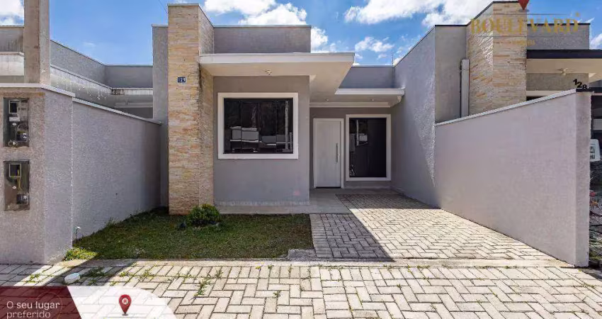 Casa térrea em condomínio fechado com 3 dormitórios à venda, 60m² por r$ 350.000 - gralha azul - fazenda rio grande/pr
