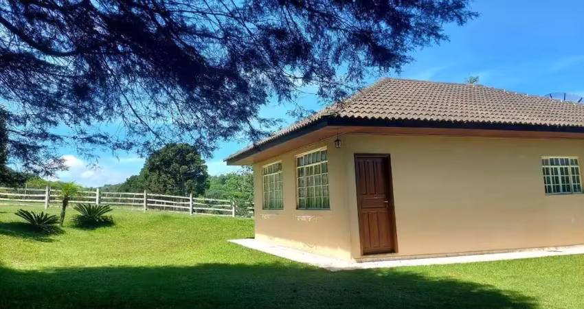 Campo largo, jardim florestal, chácara 22.088m², casa com varanda, lago, cercada, próximo do asfalt