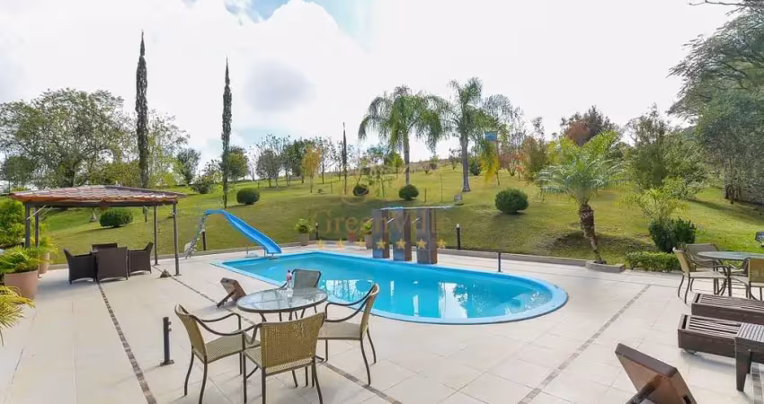Campo largo, chácara de luxo 145.000m², 4 quartos, 2 suítes, à 2km do fórum, à venda, jardim flores