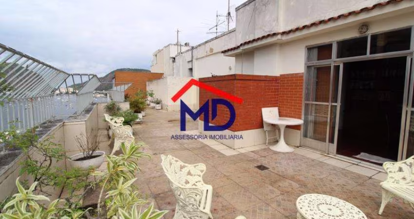 Cobertura com 5 quartos, 326m² no IPTU, 1 vaga, predio com portaria 24 horas