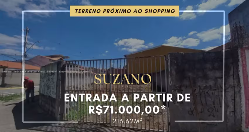 Terreno para venda em suzano (próximo ao shopping) - entrada de 71.000,00 - jd. dos ipês