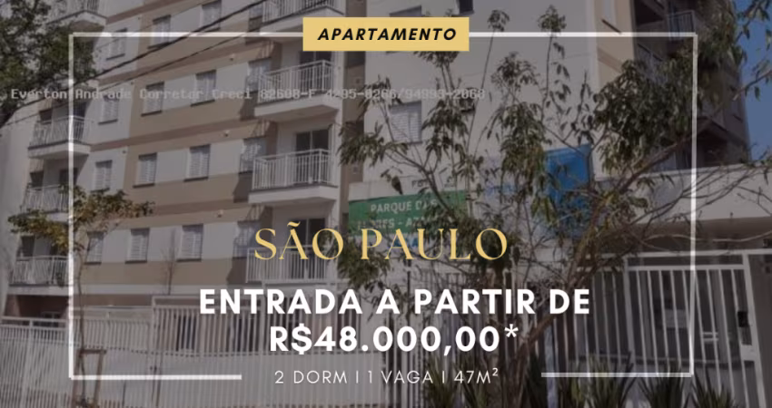 APARTAMENTO À VENDA EM SÃO PAULO 48.000,00 DE ENTRADA- JARDIM NAZARETH