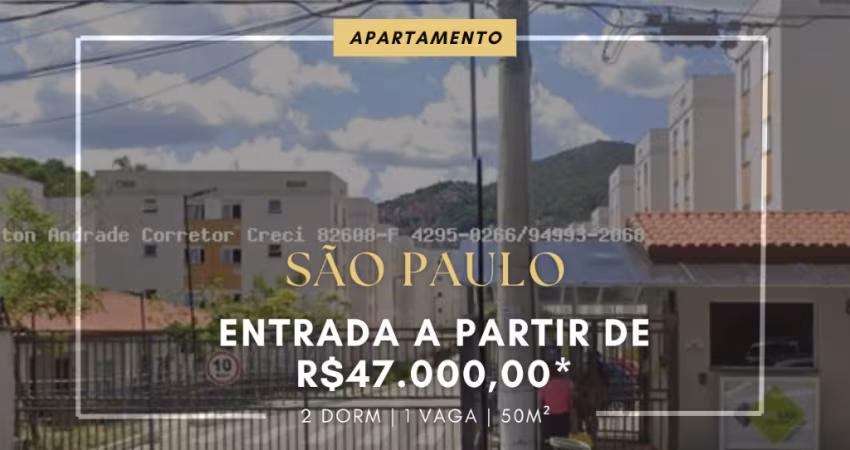 APARTAMENTO PARA VENDA EM SÃO PAULO ENTRADA DE 47.000,00- JARAGUÁ
