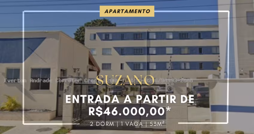 APARTAMENTO À VENDA EM SUZANO ENTRADA DE 46.000,00- PARQUE RESIDENCIAL CASA BRANCA