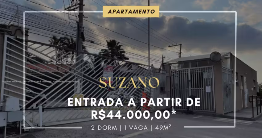 Apartamento mobiliado para venda em suzano próximo ao shopping - entrada de 44.000,00 - parque santa rosa
