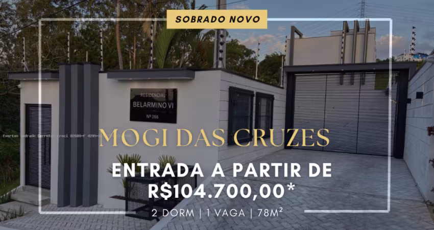 SOBRADO NOVO EM CONDOMÍNIO FECHADO À VENDA EM MOGI DAS CRUZES- VILA MELCHIZEDEC
