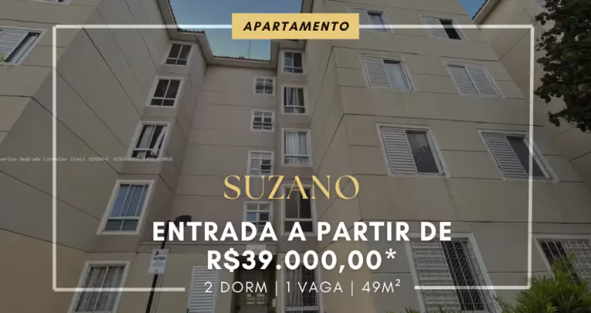 Apartamento para venda em suzano 39.000,00 de entrada - parque santa rosa