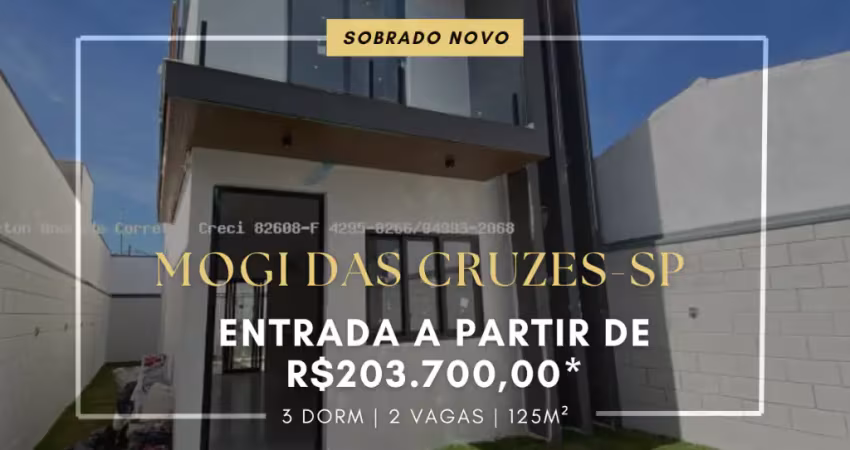 Sobrado novo à venda em mogi das cruzes- jardim das bandeiras