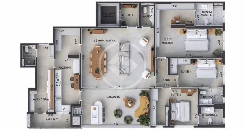 Ágio à venda no Edifício de Luxo AUGHE - Planta de 230 m² - Andar Médio - codigo: 107211