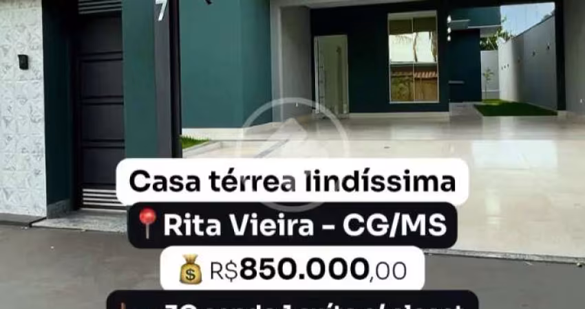 Casa térrea finíssima no Rita Vieira, em Campo Grande - MS codigo: 97980