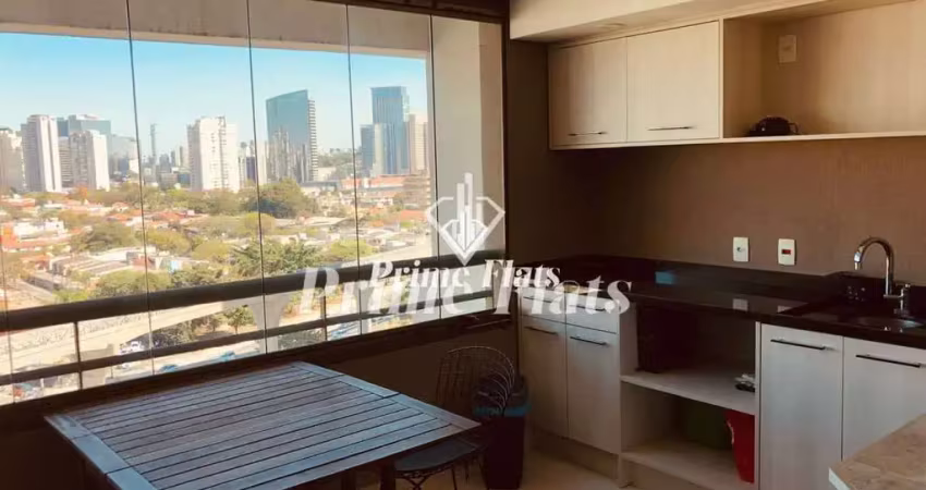 Flat para locação no Gran Estanconfor Veranda Berrini no Brooklin, com 60m², 2 dormitórios e 1 vaga de garagem