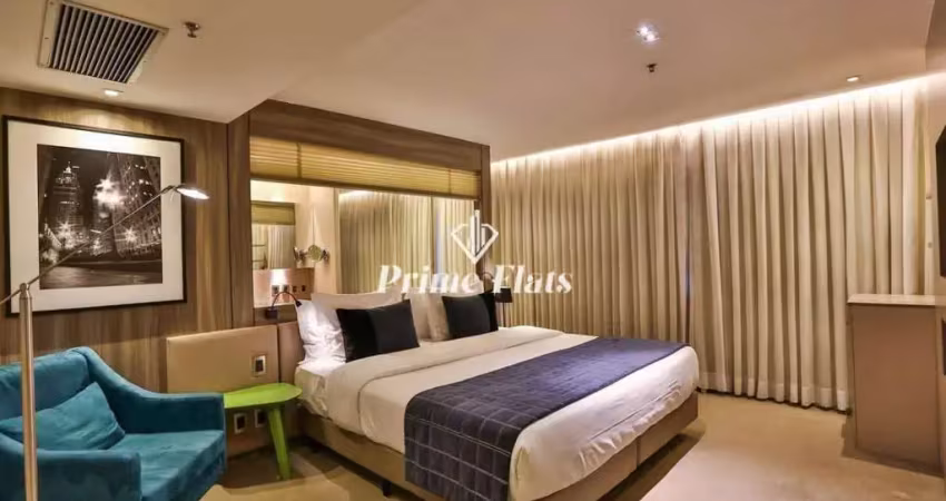 Flat disponível para venda no Hotel Vila Olímpia, com 31m², 1 dormitório e 1 vaga