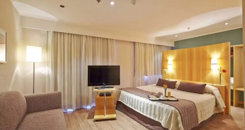 Flat disponível no slaviero essential são paulo ibirapuera, com 35m², 1 dormitório e 1 vaga