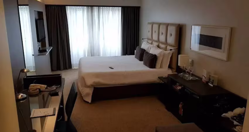 Flat disponível para venda no sol alphaville hotel & residence, com 47m², 1 dormitório e 1 vaga